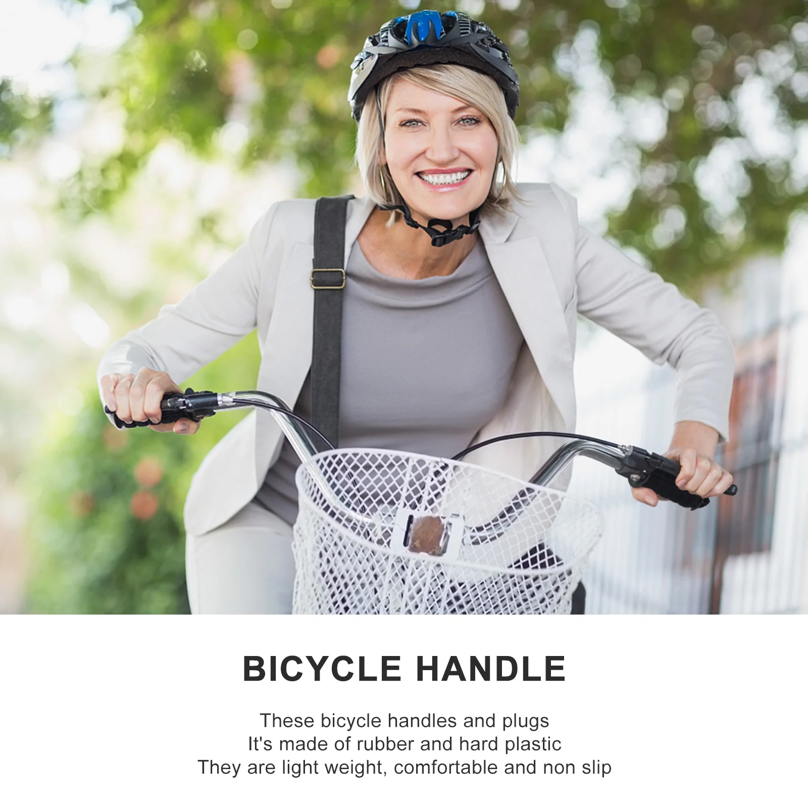 

2Pcs Mountain Bike Handlebar Grip Covers Rubber Non- Ring Design Shockproof Cycling Accessories Bike Handle Grip Cover