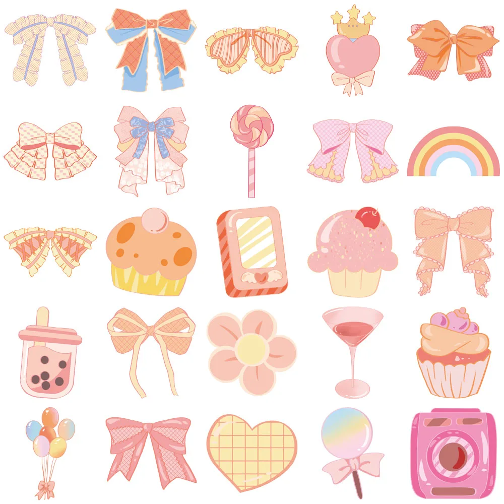 50PCS Kreative Rosa Schatz PET Transparent Material Aufkleber Hand Konto Dekoration DIY Telefon Fall Wasser Tasse Aufkleber