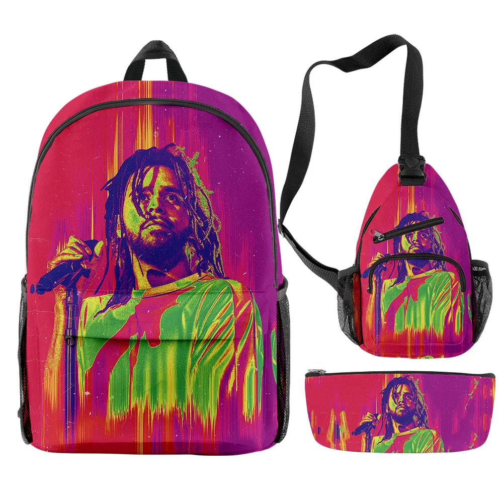 

Rapper J Cole Merch Backpacks 3 Pieces Sets Zipper Daypack Unisex Traval Bag 2023 New Arrival Student School Bag