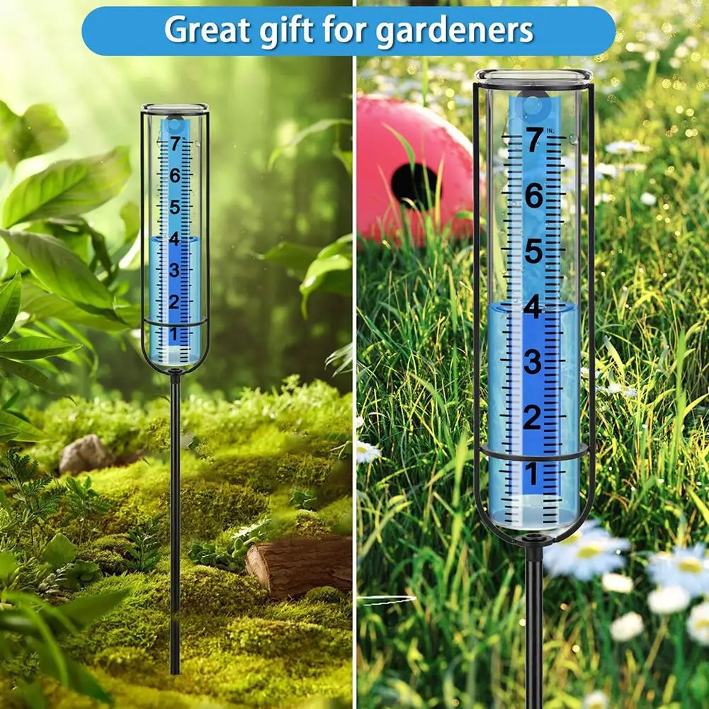 

Plastic Rain Gauge Outdoor Glass Rain Gauge Courtyard Gauge Artificial Rain Rain Gauge Rainfall Measuring Garden With Stake Z4Q9