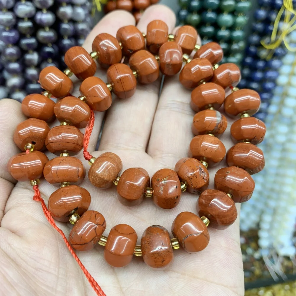 Natürliche 8mm x 12mm Wasser gras achat Abacus Facettierte Rot Jaspis Lose Rondelle Perlen Für DIY Schmuck Machen armband Ohrringe Findi