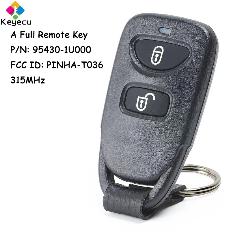 

KEYECU Remote Car Key With 2+1 3 Buttons 315MHz for Kia Sorento 2011-2014, Rio 2006-2014 Fob 95430-1U000 FCC ID: PINHA-T036