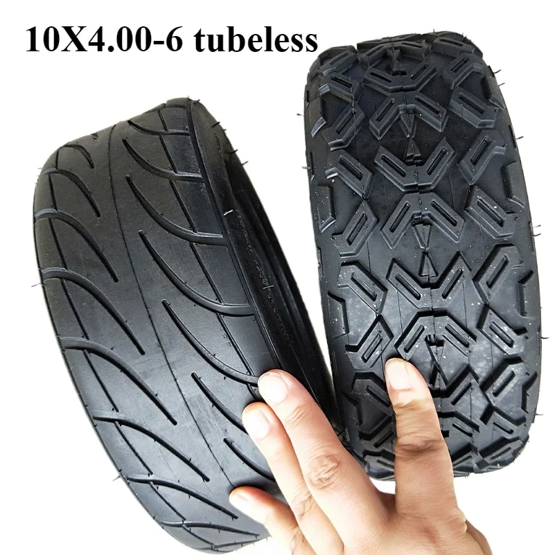 10x4.00-6 Tubeless Vacuum Tire for Electric Scooter Balance Car Mini Motorcycle 10*4.00-6 Anti Slip Off-road Tire