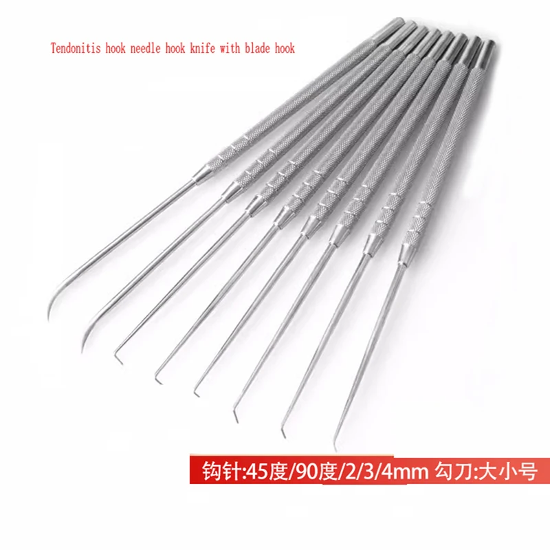 Stainless steel tenosynovitis hook needle hook knife with blade hook cut orthopedic surgical instruments tools large small hook