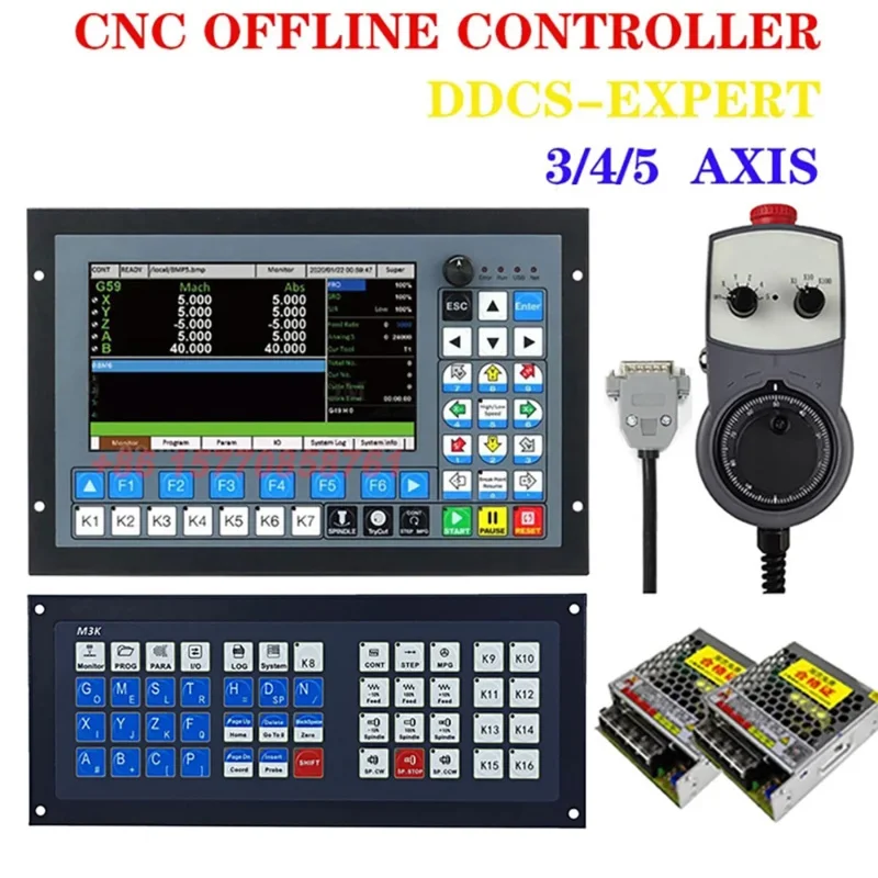 New Upgrade CNC Offline Controller DDCS-EXPERT 3/4/5 Axis 1MHz G Code For CNC Machining Engraving   Latest Extend Keyboard