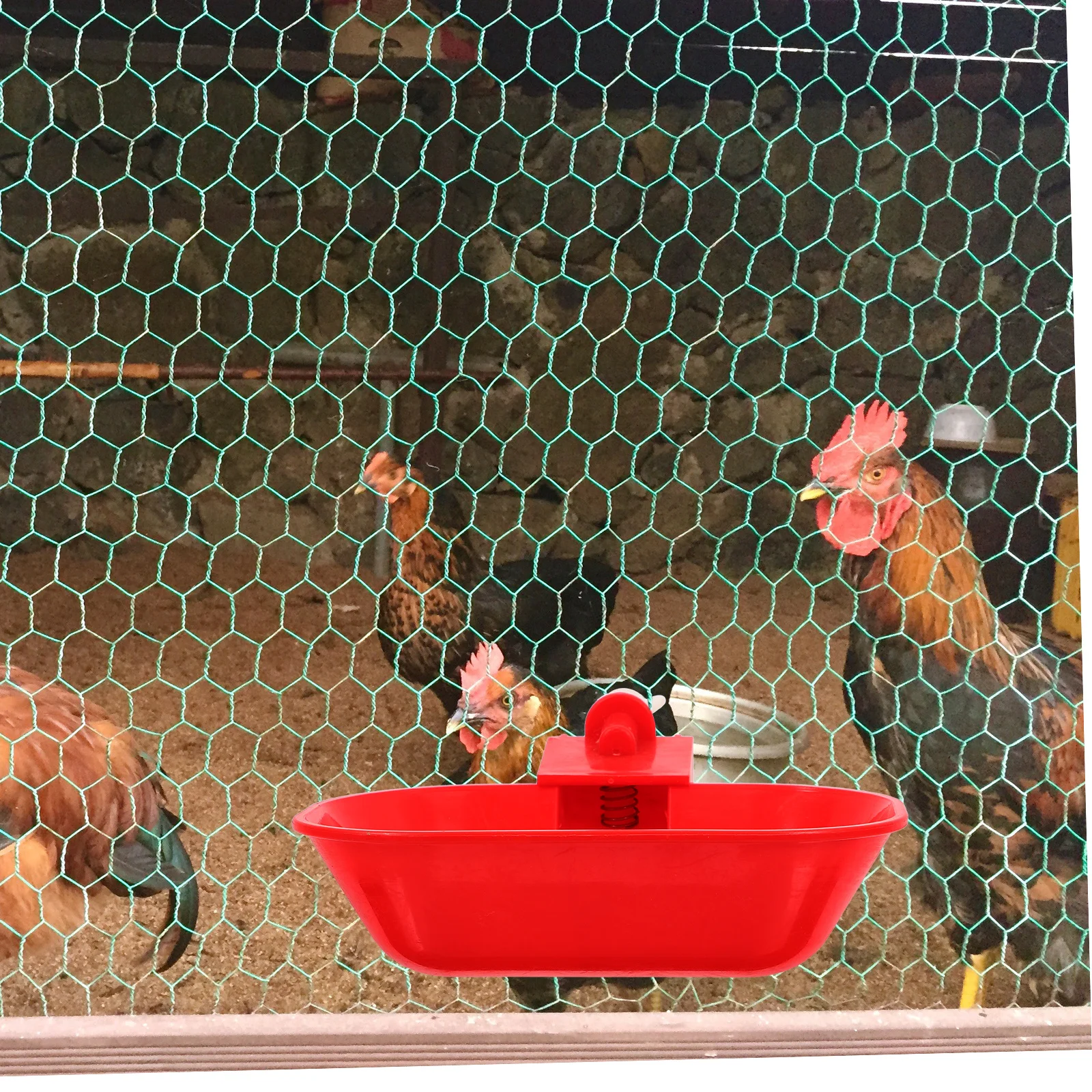 

5pcs Large Chicken Waterer Cups Automatic Poultry Drinking Bowl For Ducks Geese Rabbits Pigeons Red Pp Leakproof Hydration Farm