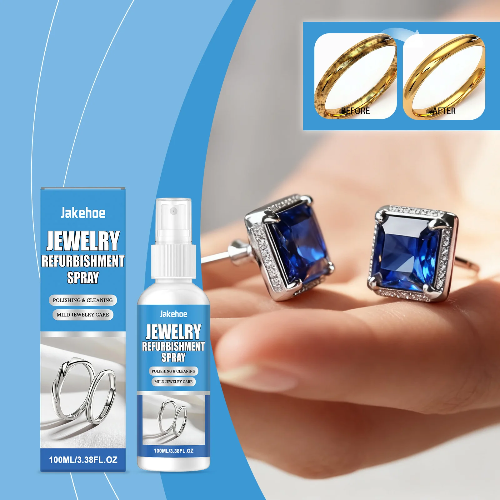 Jewelry Cleaner Solution Professional Jewelry Polishing Ring Necklace Watch Chain Ornament Care Jewelry Maintenance Clean Liquid