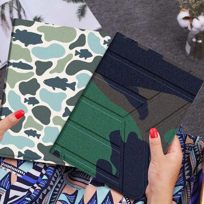 

Camouflage Pattern Texture Tablet Case For Huawei Honor MatePad MediaPad Air 5 6 7 11 V6 V7 V8 V9 X9 X8 T10 T10s C5e T5 Gift