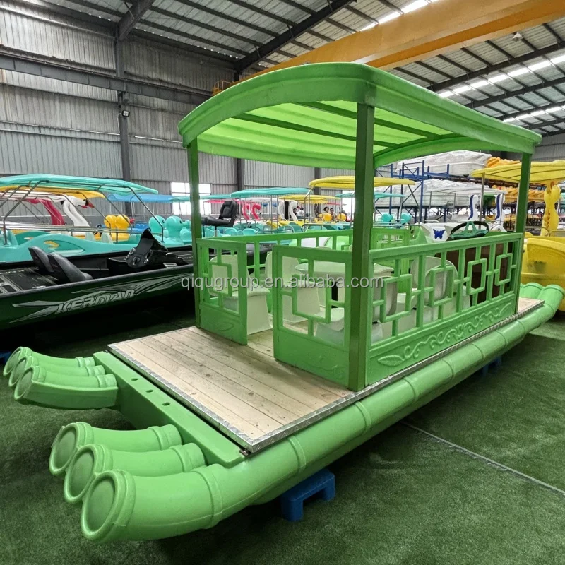 

QIQU New Arrival Popular HDPE Amusement Tourist Water Electric Boat for 6-8 People
