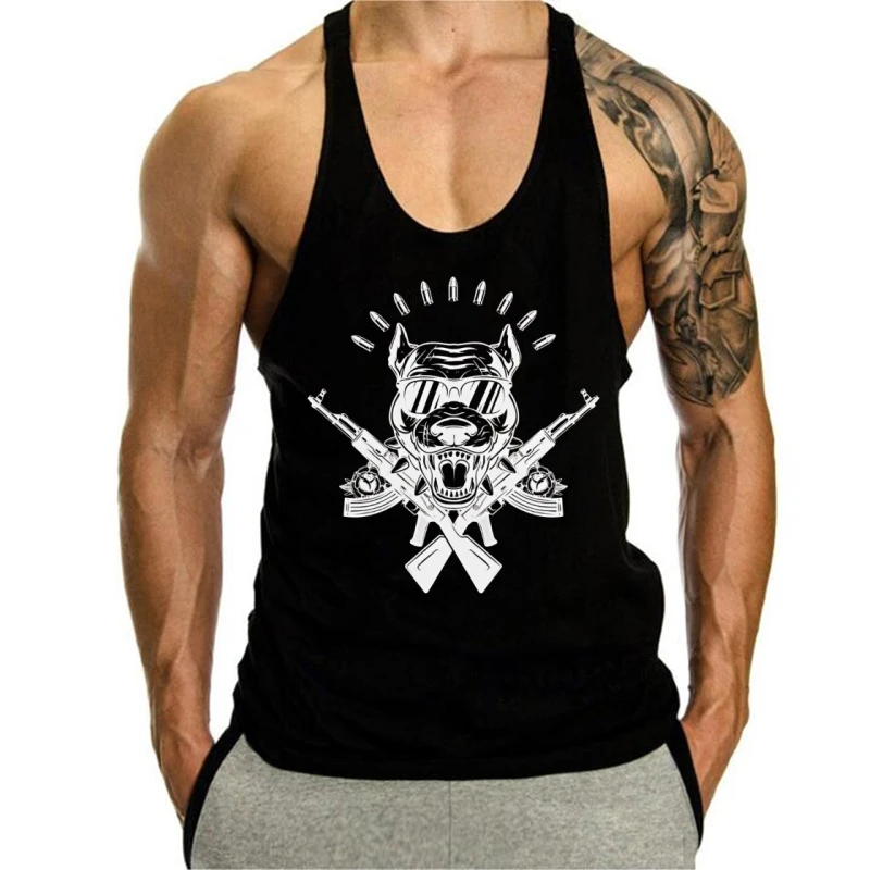 قميص بدون أكمام للياقة البدنية سريع الجفاف للرجال - قميص كمال الأجسام من القطن بدون أكمام، قميص داخلي قابل للتمدد للتدريب الرياضي والتمارين الرياضية في صالة الألعاب الرياضية #5