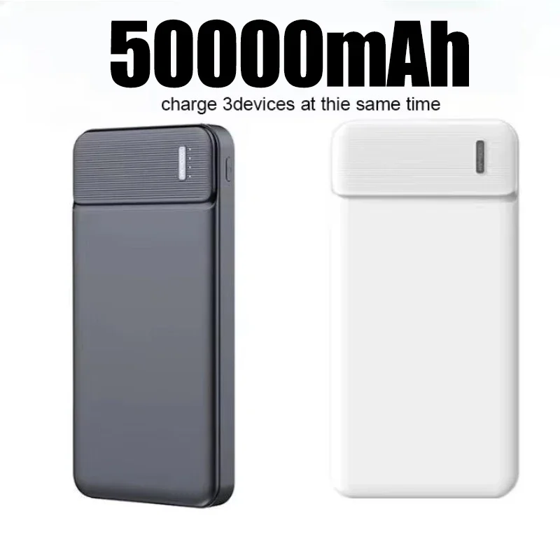 

50000 мАч Power Bank большой емкости, портативное зарядное устройство с быстрой зарядкой, внешний аккумулятор для IPhone, Samsung и Xiaomi Powerbank, новинка