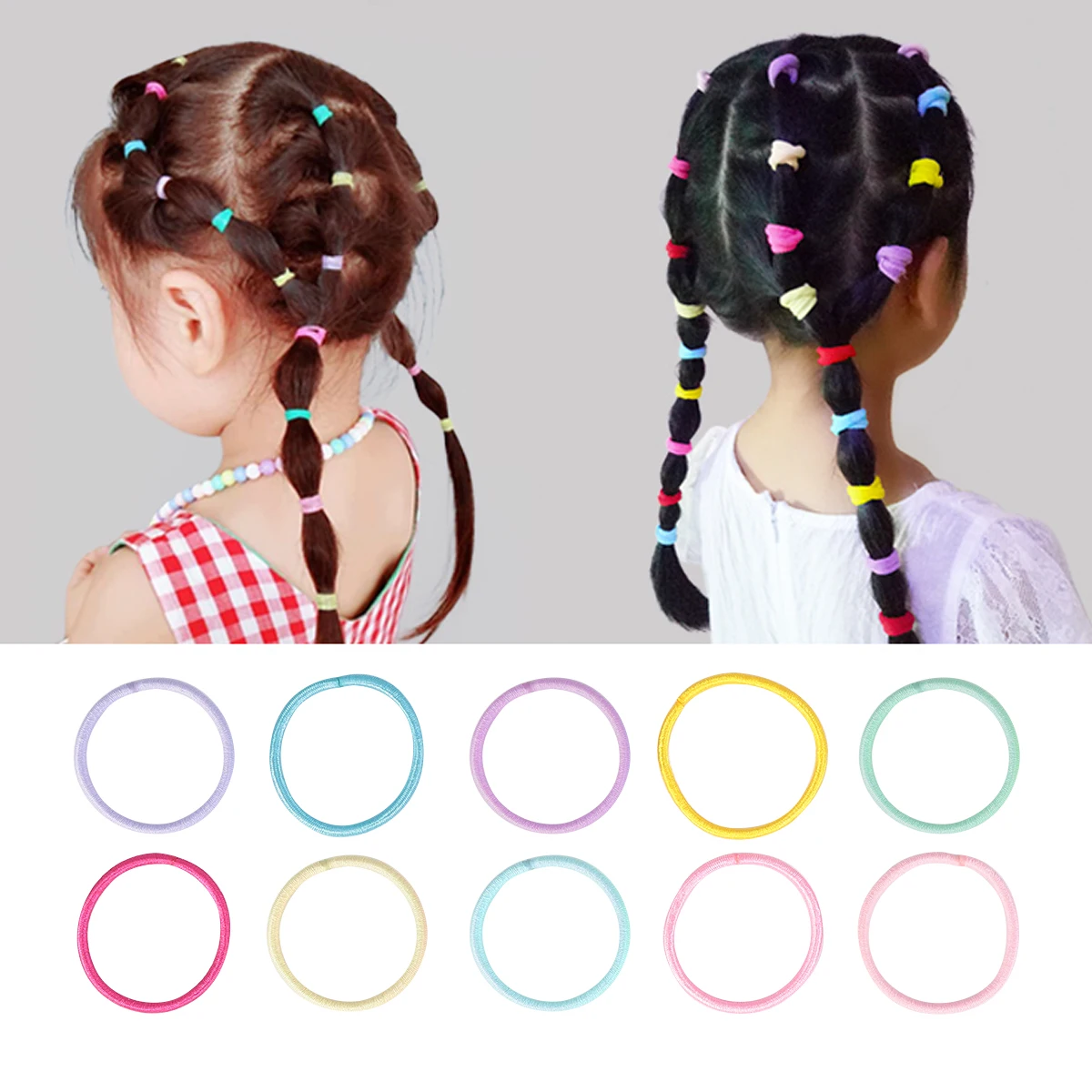 

200pcs Baby Ties for Girls Toddler Kids Toddler Hair Rope Ponytail Holder Hair Ring Accessories