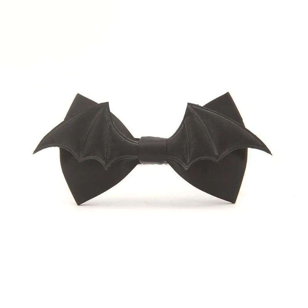 الكلاسيكية بو الجلود هالوين Cravat قابل للتعديل الأسود الخفافيش ربطة القوس فيونكة الإبداعية لينة الرجال ربطة العنق البدلة الملحقات #4