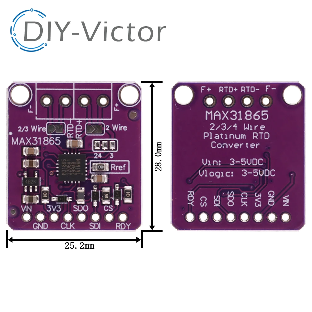 MAX31865 PT100 do PT1000 czujnik przewodów temperatury płyty RTD do przetwornik cyfrowy moduł wzmacniacza 3.3V/5V dla Arduino