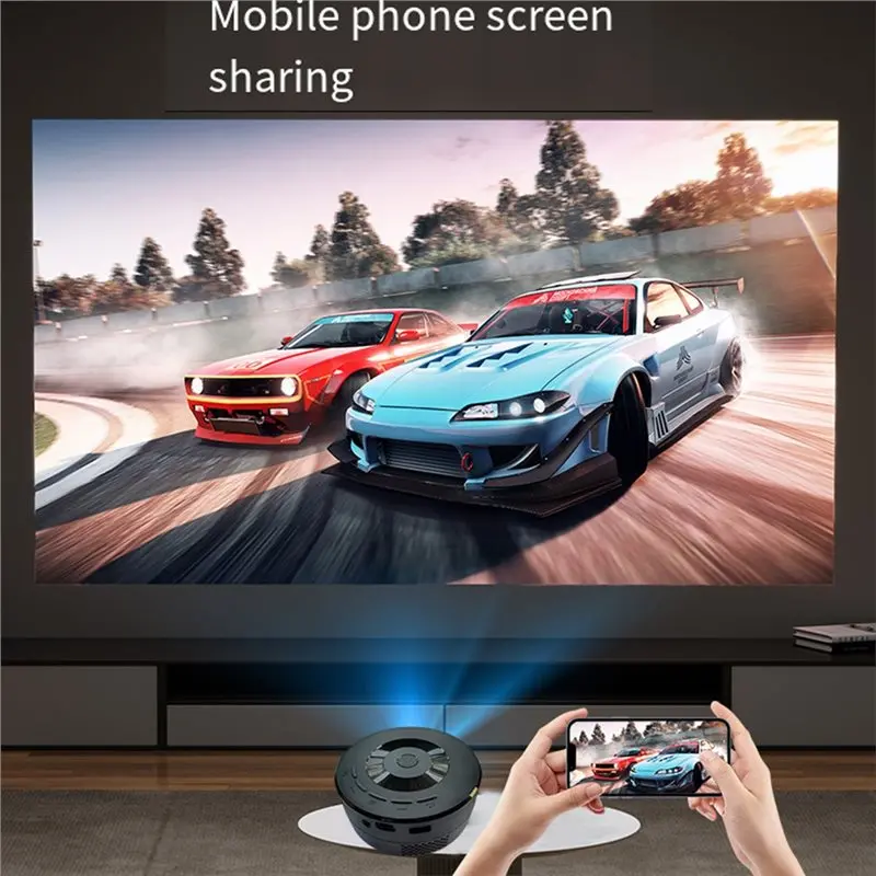 Y43A-Round Projector USB Flash Drives 1080P MP4 Format For Android And IOS Home Projector