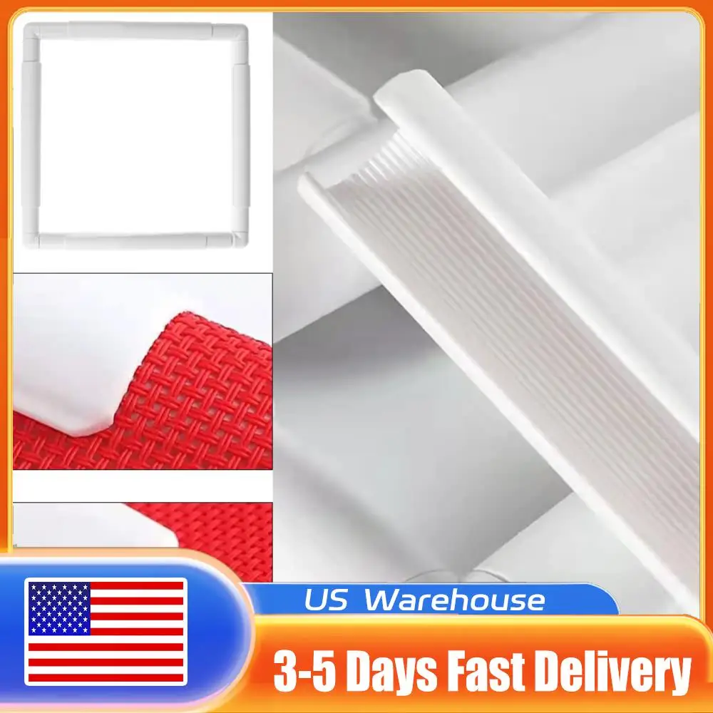

Cross Stitch Hoops Frames Plastic Rectangular Cross Stitch Hoop White Snap Needlework Frame for Cross Stitching Quilting