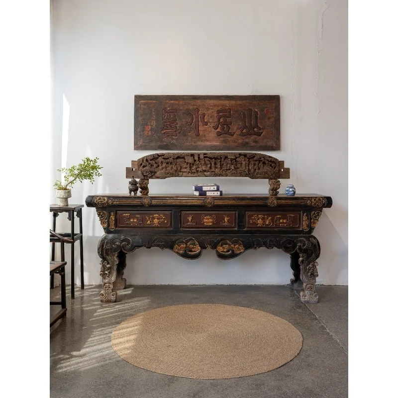 Solid wood Chinese antique Ming and Qing classical incense table several Xuanguan platform