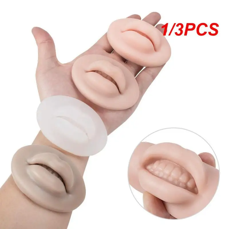 1/3PCS Practice Lips Dustproof 5d People Tattoo Silicone Non-toxic Practice Tools Eyebrow Lip Template Non-permeable Lip Die