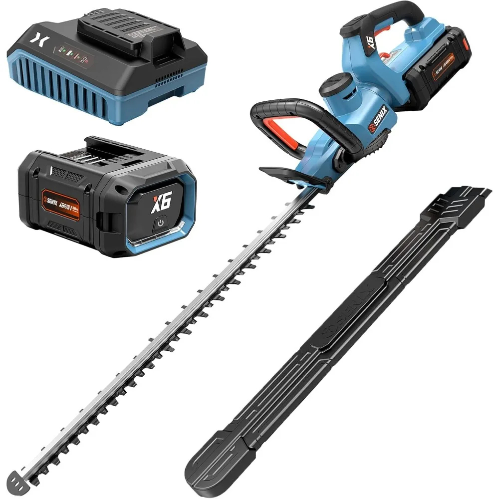 

X6 60V Max* Battery Powered 26" Cordless Hedge Trimmer with Brushless Motor, Double-Sided Dual Action Blades, 1-1/4" Cutting Ca
