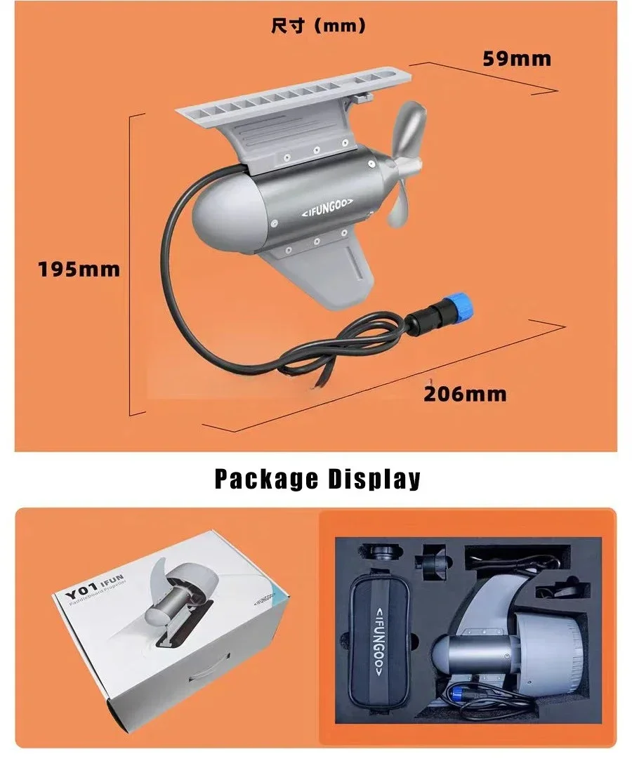 

450W High Thrust Brush Less Electric Motor Pedal System Remote Watch Control Kayak Boat Propeller with Fixing Parts Watch