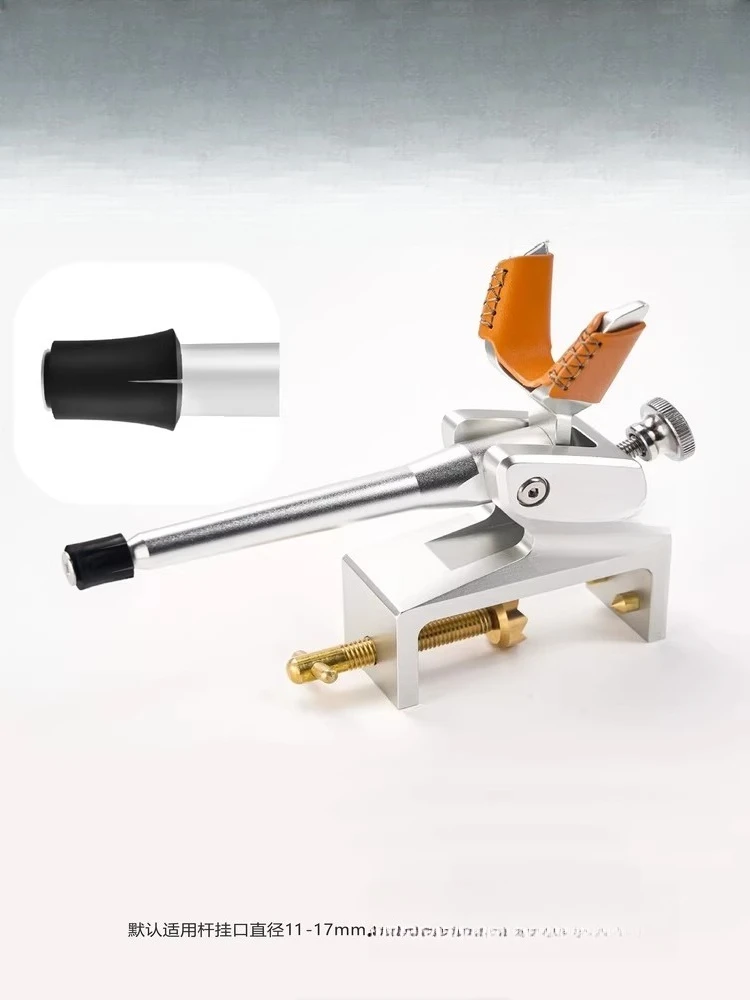 Metal Wanli aluminum alloy pure copper cowhide fishing table battery with bracket, plug-in cross-wood dining table wild fishing
