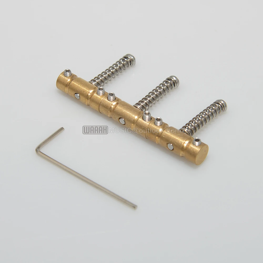 Electric Guitar Bridge Saddles Brass Material A Set of 3pcs with Screws Compensated For Go-toh Tlcaster Guitar Replacement