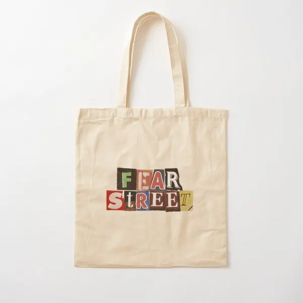 Fear Street-Bolso de lona Qzo de algodón, bolso Unisex, bolso de tela para mujer, bolso de mano para comestibles, estampado informal a la moda