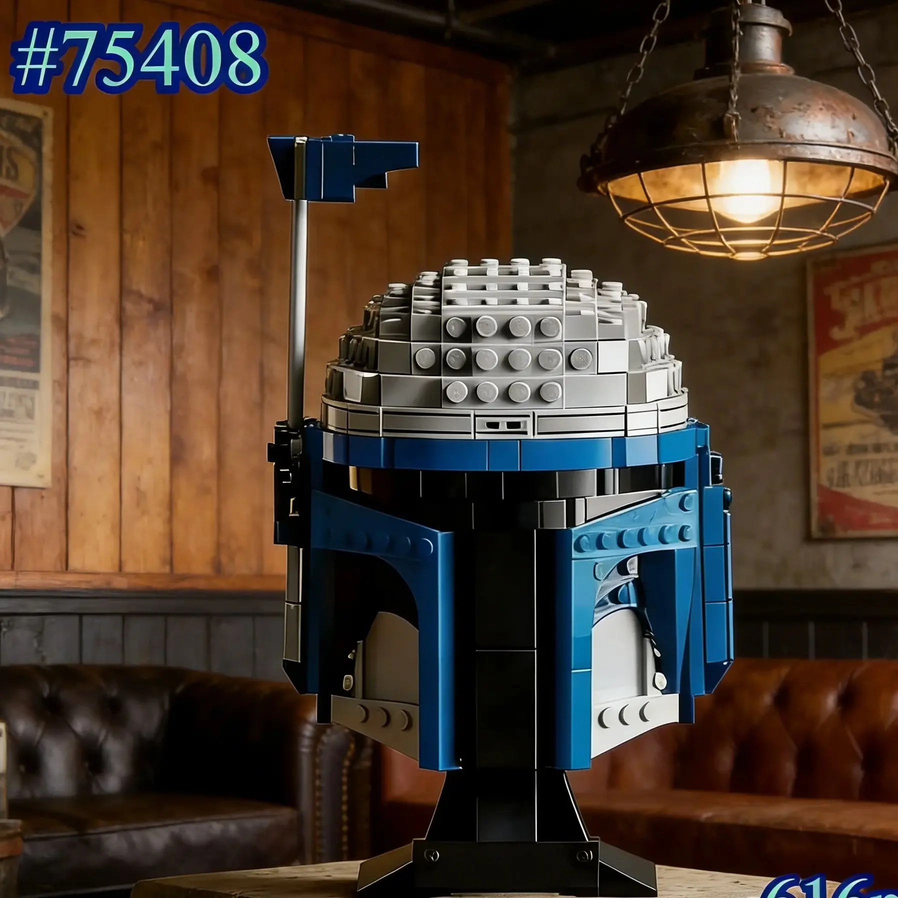 ชุดตัวต่อแบบหมวกนักรบที่เข้ากันได้กับตัวต่อเลโก้ เหมาะสำหรับเป็นของขวัญคริสต์มาส 75408