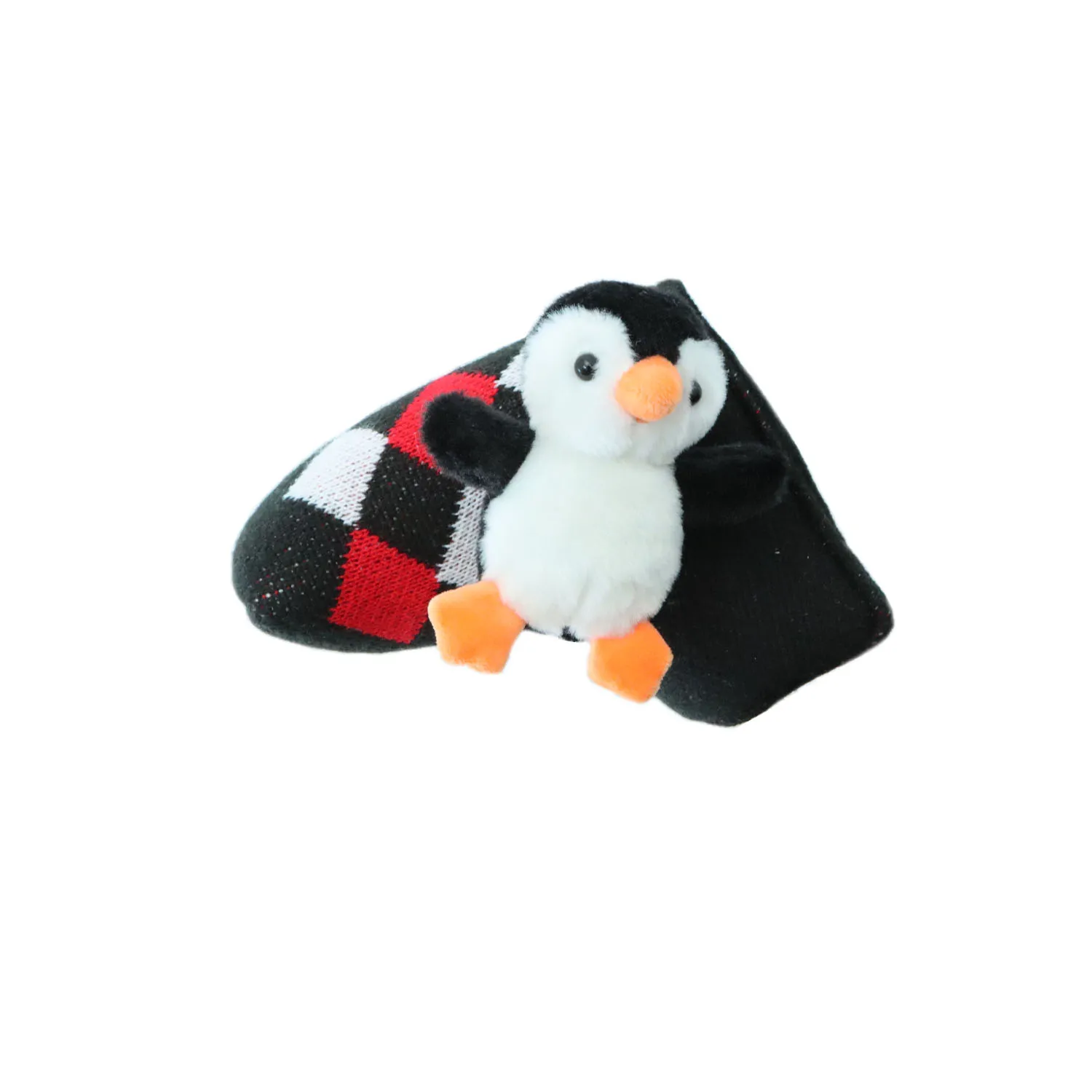 1Pcs Golf Magnet Blade Putter Covers Knitted Penguin Panda Pattern PU Clover Headcover Magnetic Closure Customize