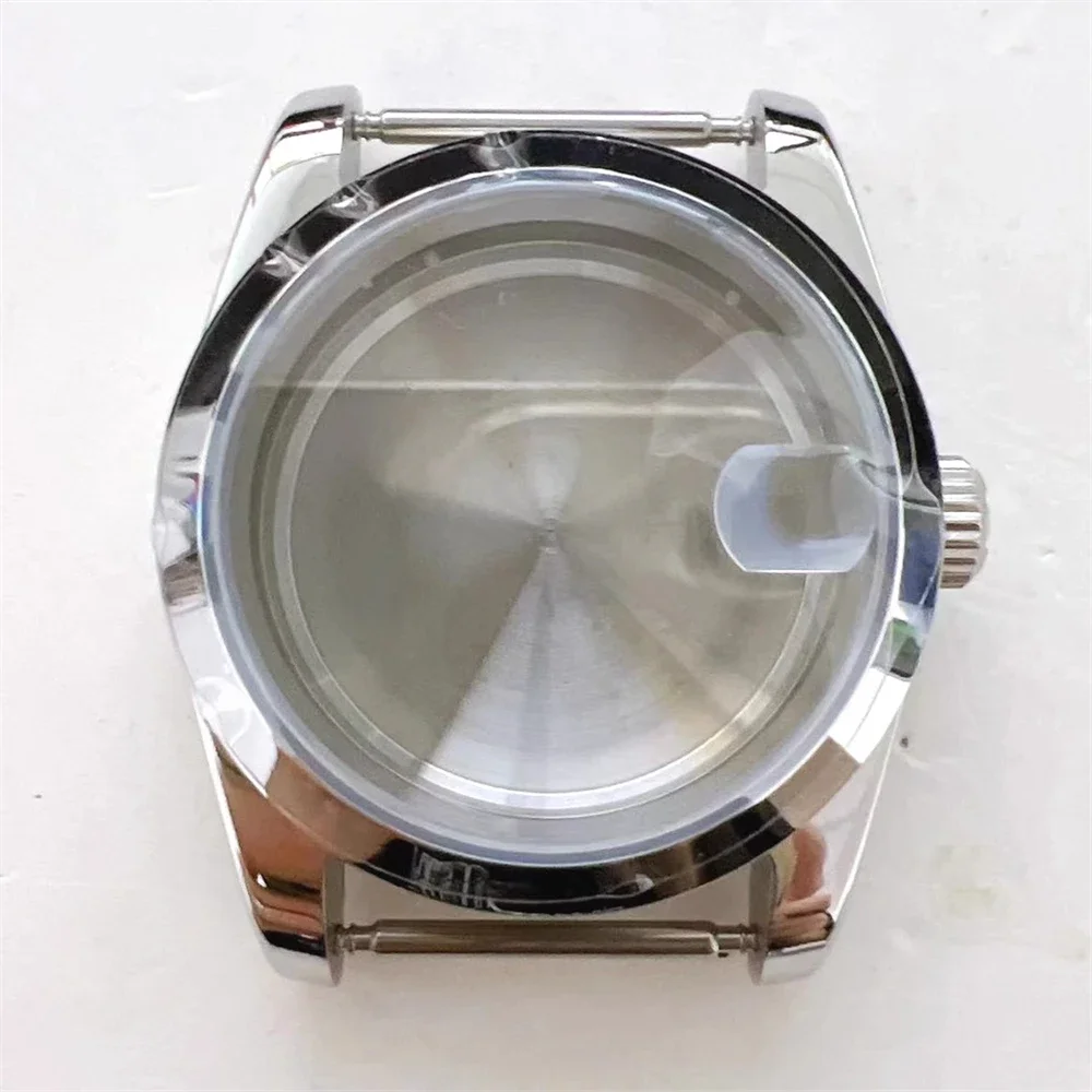 High Quality 36mm Watch Case Strap Set, Oyster Perpetual Watch Case Sapphire Glass Case for NH35 NH36 Movement Transparent parts