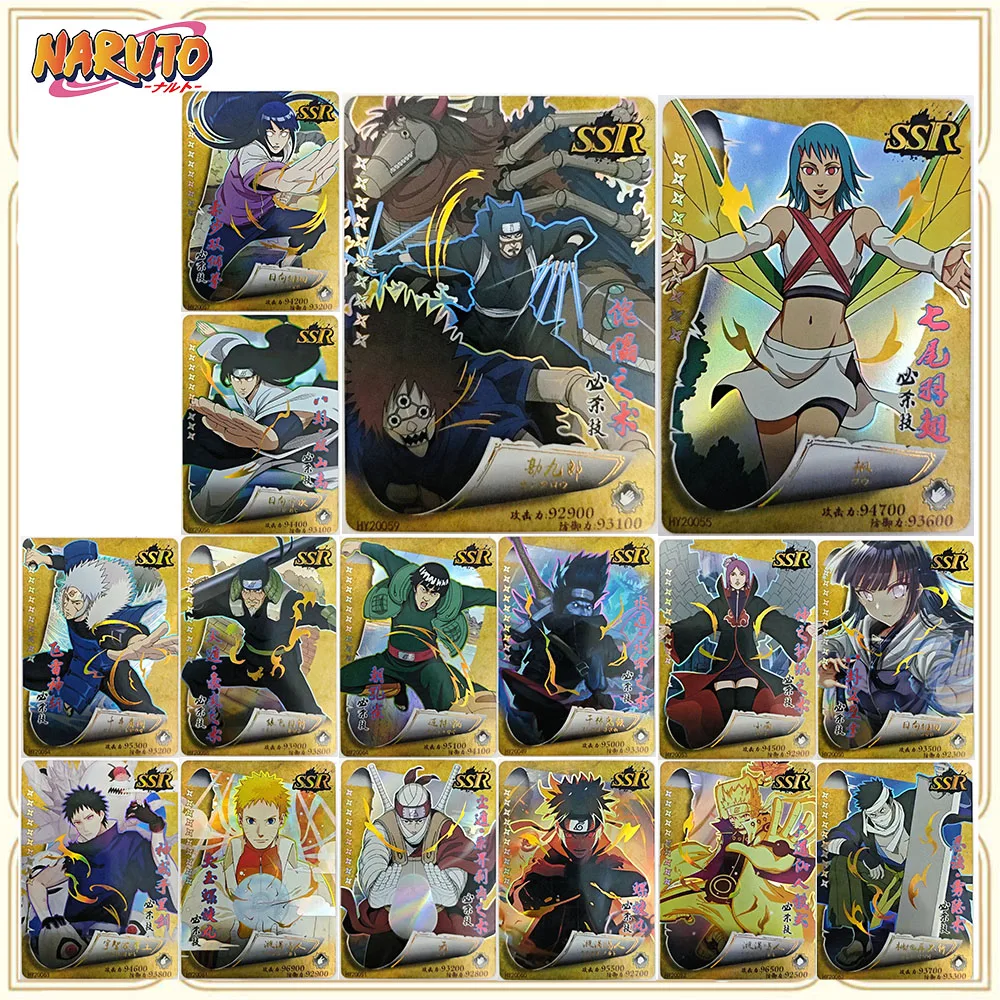 Anime Little Dinosaur Naruto SSR Konan Hyuga Neji Fuu Premium Flash Card Collectible Card Boy Game Toys Christmas Birthday Gifts