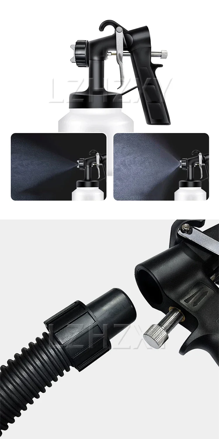 220V Electric Spray Gun, 3 Spray Patterns, 800ml Paint Cup, for Painting, Waxing