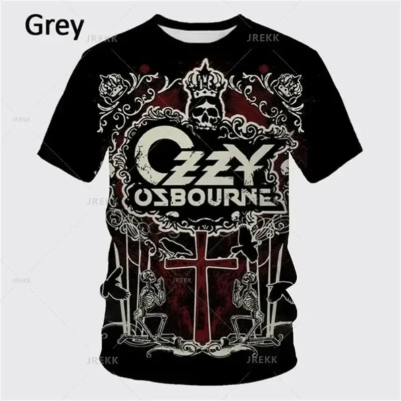 فاسق الفرقة روك باند Ozzy Osbourne طباعة تي شيرت الإبداعية مغني الراب موضة قصيرة الأكمام الملابس تي شيرت ثلاثية الأبعاد للرجال طفل التي شيرت