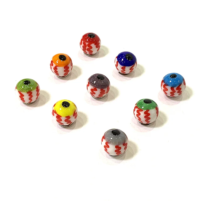 6pcs 16mm Rare Marbles Glass Balls Creative Eyeball Pinball Bonsai Aquarium Decor Accessories Halloween New Year Gifts for Kids