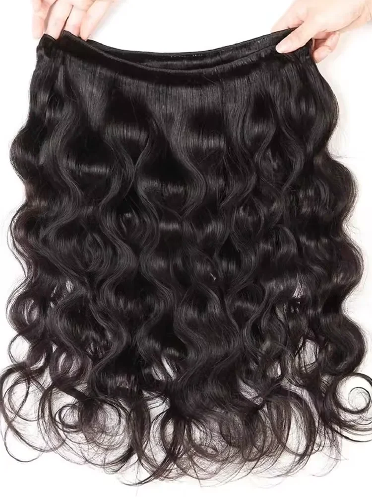 28 30 32 Inch Body Wave Bundles Human Hair Human Hair Bundle Unprocessed Brazilian Virgin Hair 3 Bundles Human Hair Extensions For Women Natural Color image 6