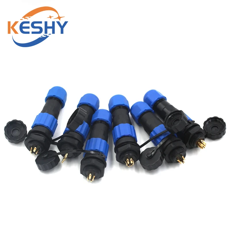 SP13 IP68 Waterproof Connector Male Plug & Female Socket 2/3/4/5/6/7/9 Pin Panel Mount Wire Cable Connector Aviation Plug