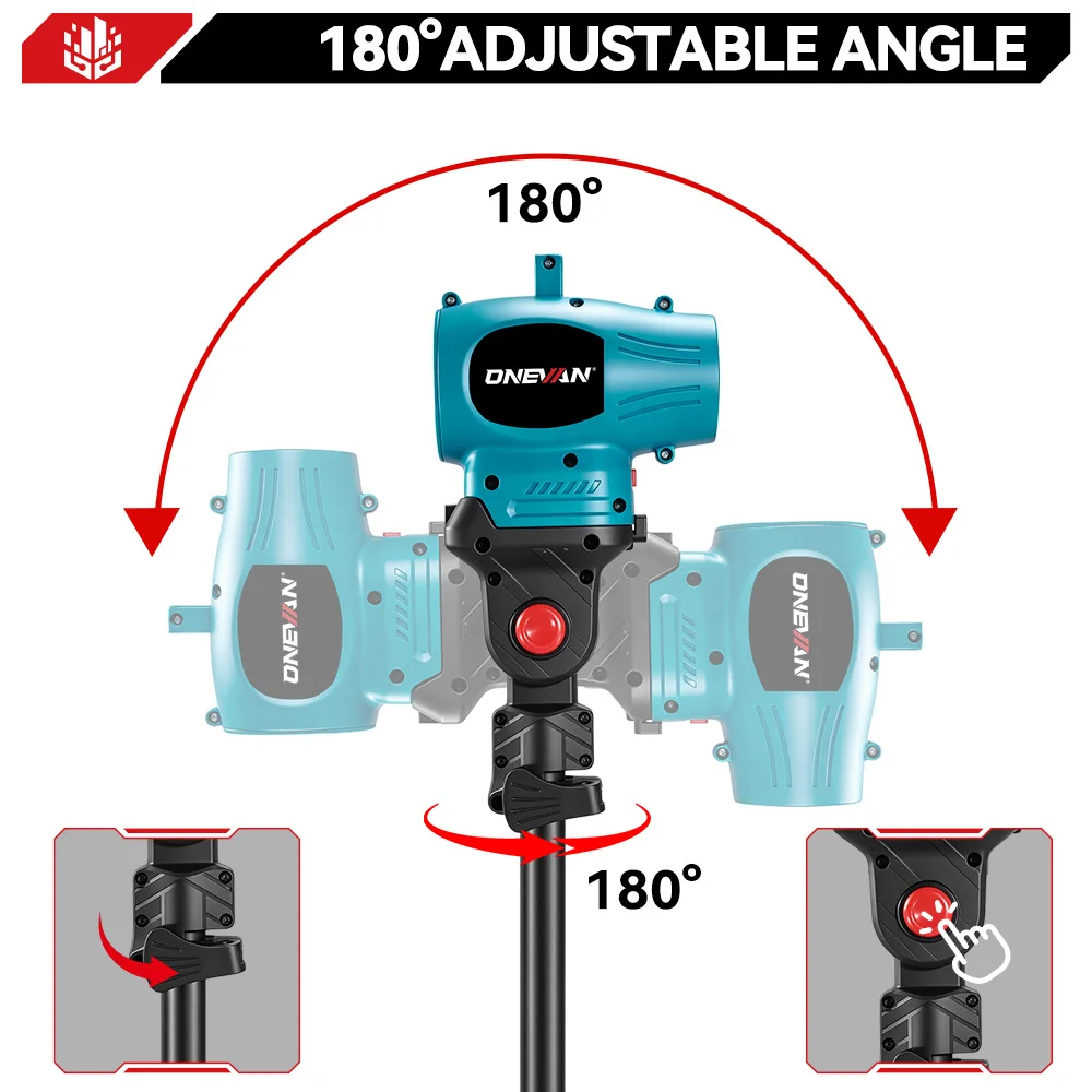 ONEVAN 3-in-1 Elektrischer Rasenmäher, kabelloser Rasentrimmer und Laubbläser, Garten-Elektrowerkzeug für Makita 18V Akku