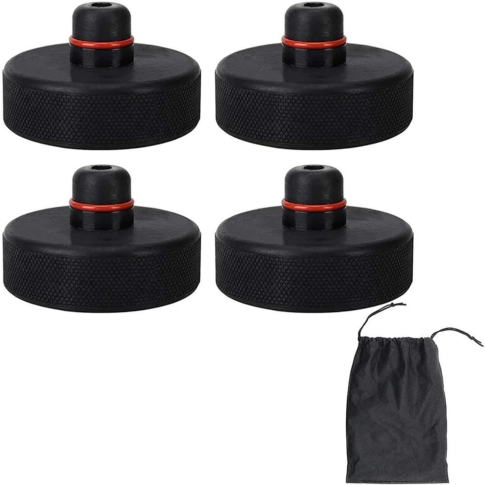 For Tesla Silicone Jack Lift Pad Point Adapter For Model 3 Model Y Model S Model X With Storage Bag-4 Pack Vehicle Repair Tools