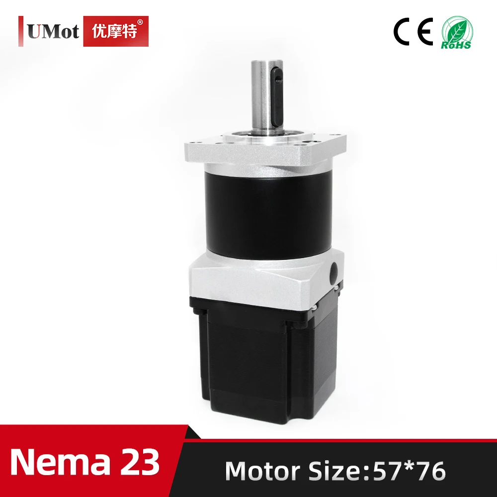 

4.0A 2.64V Hybrid Length 76mm Nema 23 Precision Planetary Gearbox Geared Stepper Motor With Reducer Ratio 25/50 For UAVS