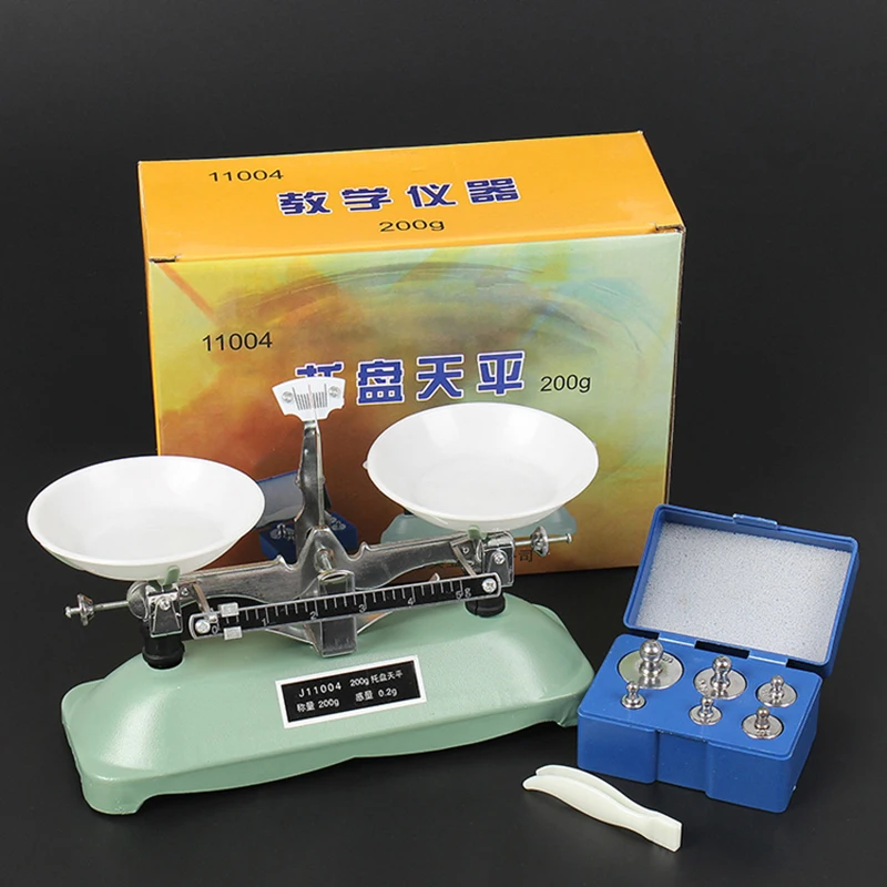 

Mechanical Tray Balance Scale with Weights Chemical Physics Laboratory Teaching Tool High Precision Mechanical Balance Scale