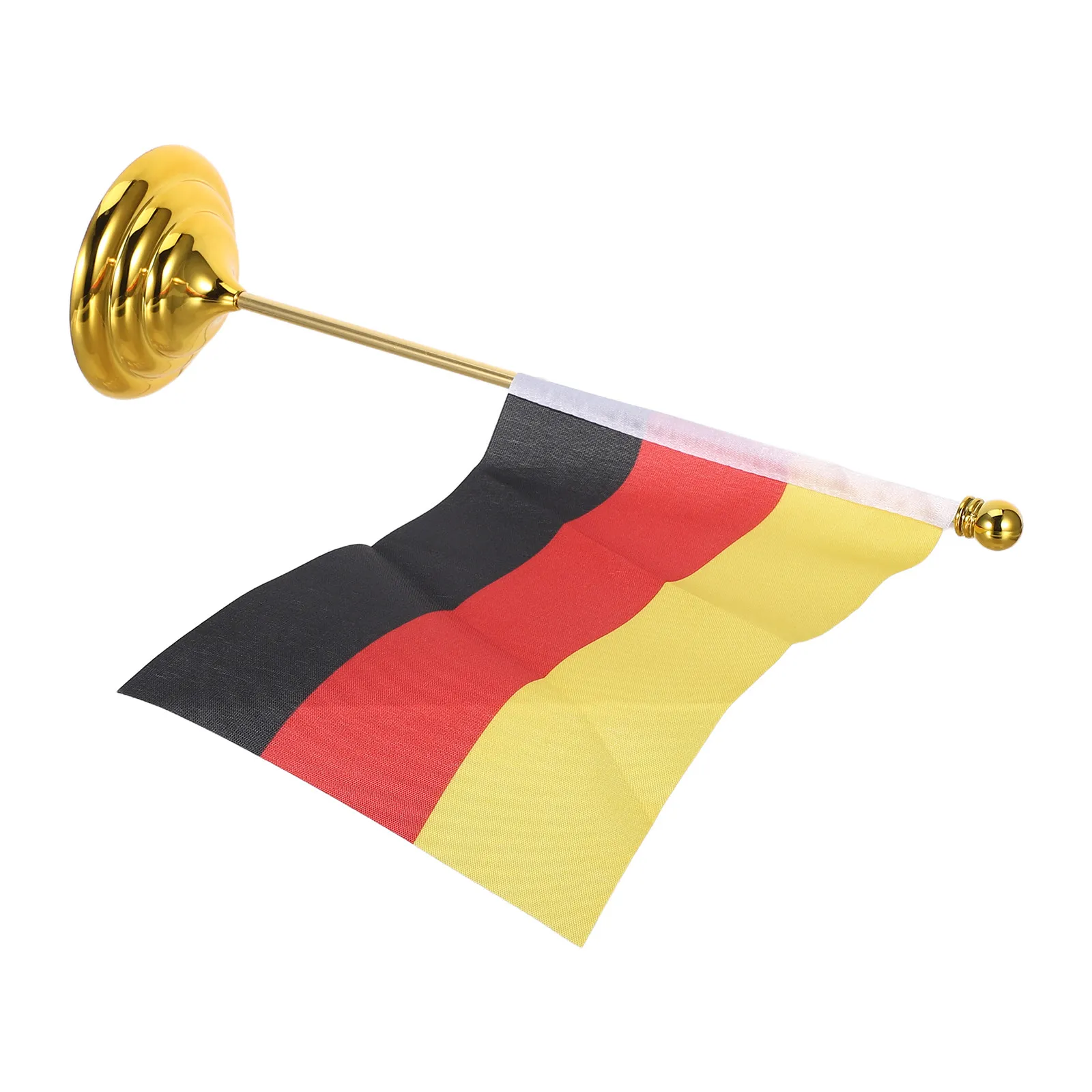 Germany Flag Mini Table Banner Holder Iron Base Professional Desk Flag Stand Conference Room Decoration Business Display Flags