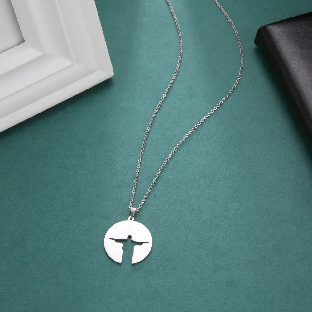 Fishhook Christ the Redeemer Necklace Brazil Rio de Janeiro Jesus Supernatural Chain Amulet Gift For Woman Men Fashion Jewelry