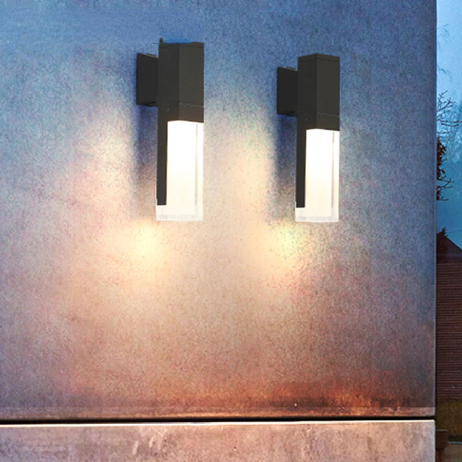 

LED Wall Light, Outdoor or Indoor Use. Black Modern Wall Sconce. Waterproof IP65. Durable for Front Porch Garage Home Decor