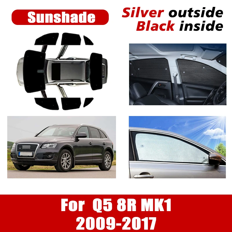 For Audi Q5 8R Interior Accessories 2009~2017 Car Window Sunshade  Thermal insulation Sunscreen Windshield Covers Visors Parts