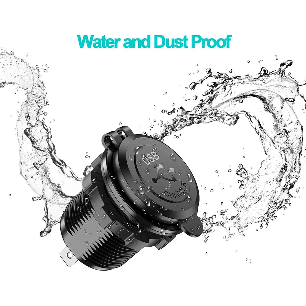 НОВОЕ-автомобильное-двойное-быстрое-зарядное-устройство-qc-двойное-зарядное-устройство-usb-розетка-12-24-В-прикуриватель-с-электронной-кнопкой-управления