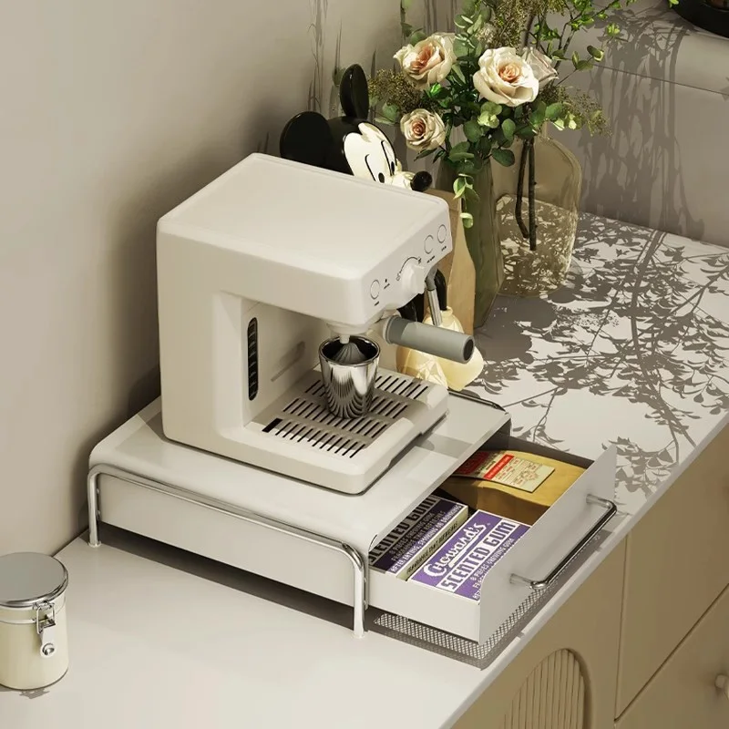 Base Desktop Water Bar Countertop  Tea Bag Capsule Drawer Storage Shelf Cutlery Storage Cabinet Coffee Organizer Coffee Machine