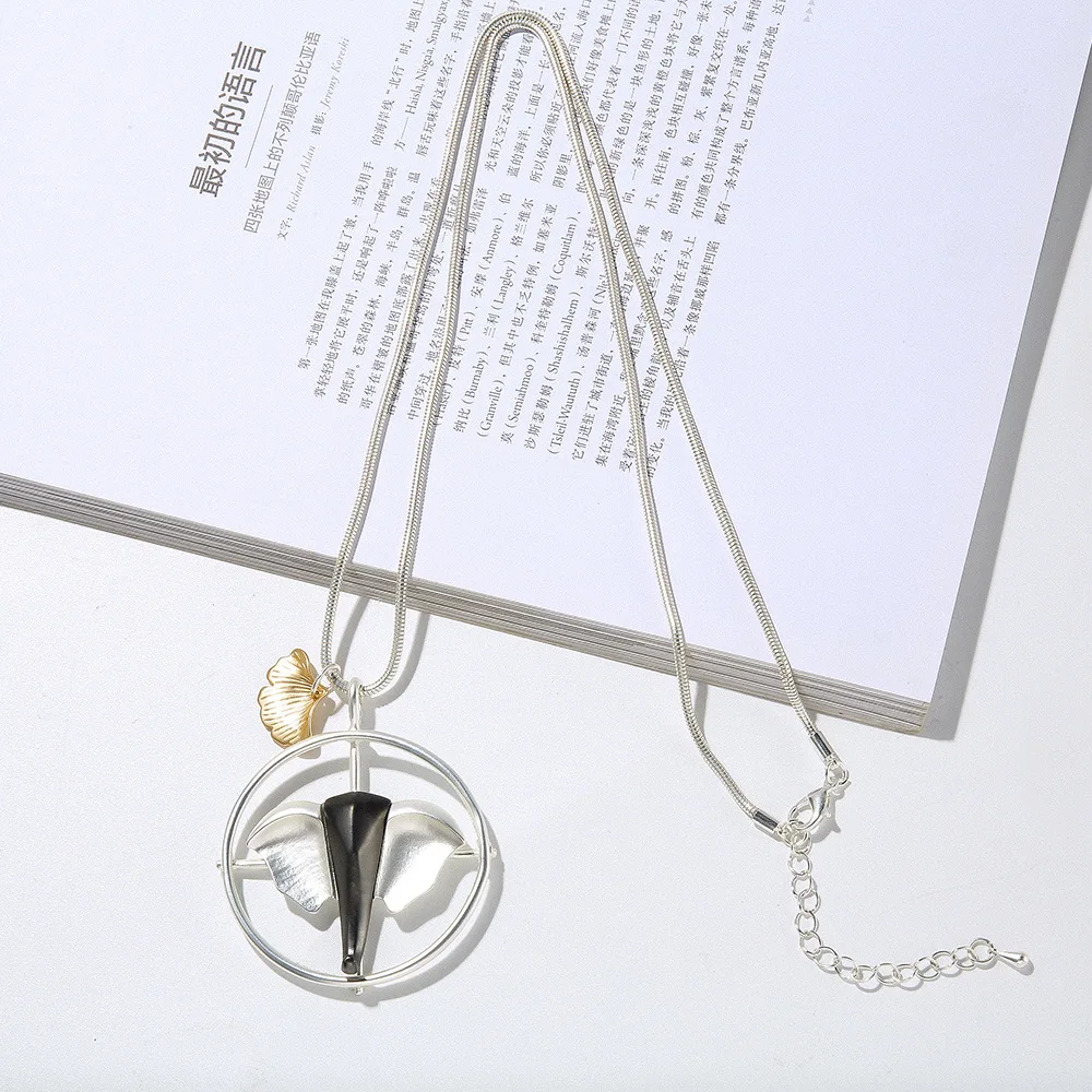 DIY accessories popular jewelry, European and American retro autumn and winter simple elephant long women's alloy necklace s