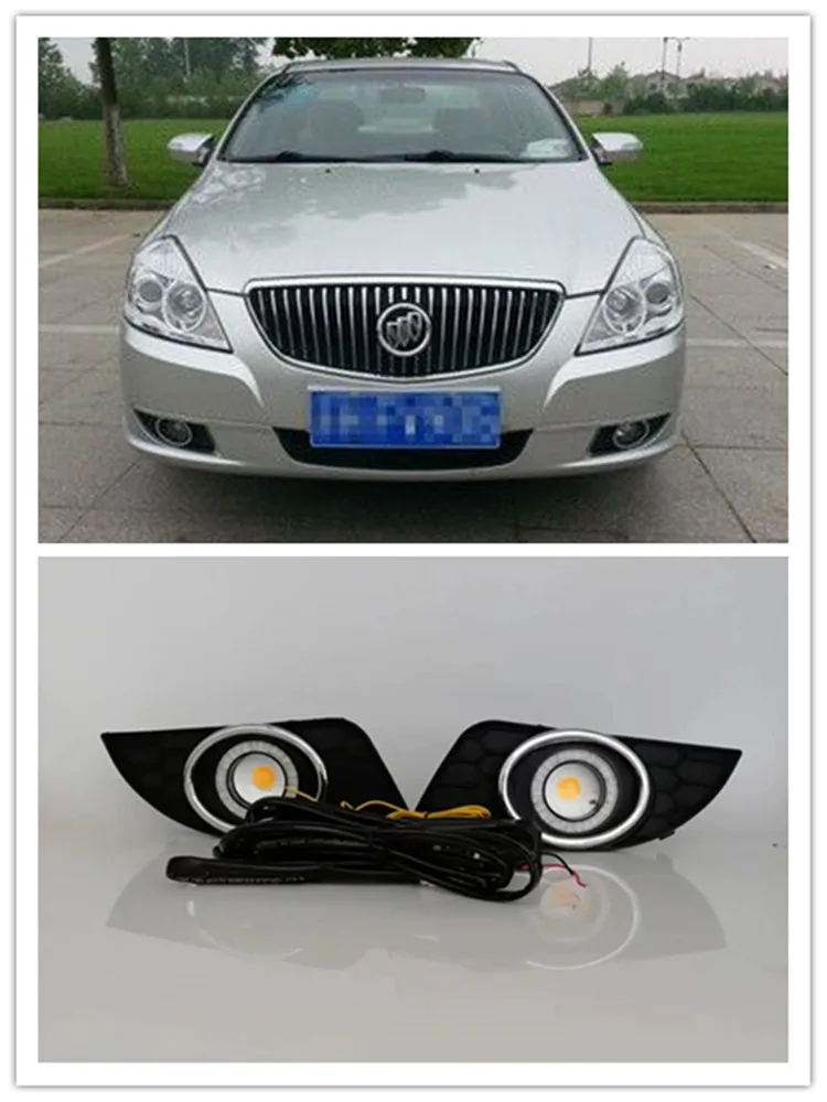 

LED Fog Lights Assembly For Buick Excelle 2008 2009 2010 2011 2012 Front Bumper Fog lamp Replacement Angel Eye Daylight Kit