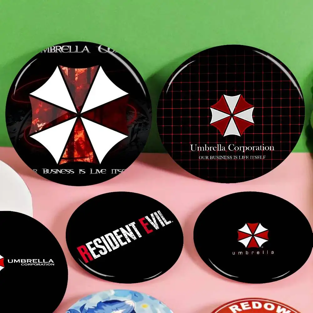 Horror R-Resident E-Evil Game Tinplate Soft Button Pin Brooch Metal Badge Custom Jewelry Accessories Hat Bag Lapel