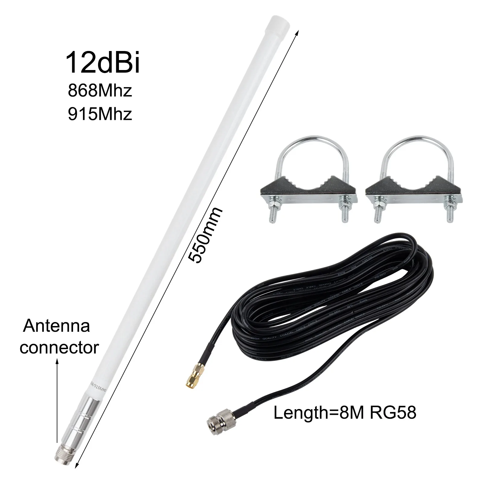 Fiberglass Antenna Helium Miner Antenna Long Distance Connection Long Distance Receiving Antenna Antenna 10-12dBi Gain